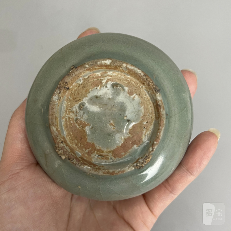 明代 高丽青釉暗刻花卉纹油壶 - 图12